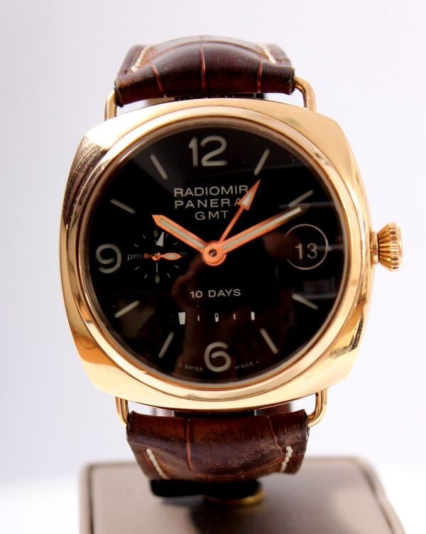 Panerai Radiomir GMT 18k Rose Gold 10 Power Reserve pam00273