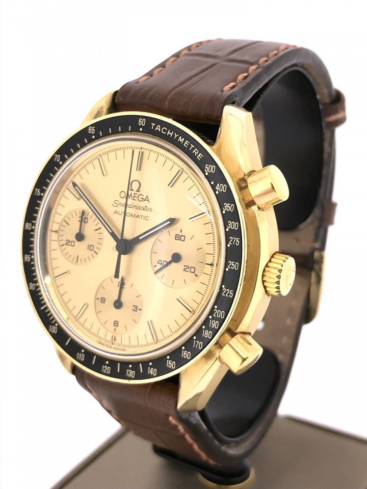 omega speedmaster reduced 18k gold