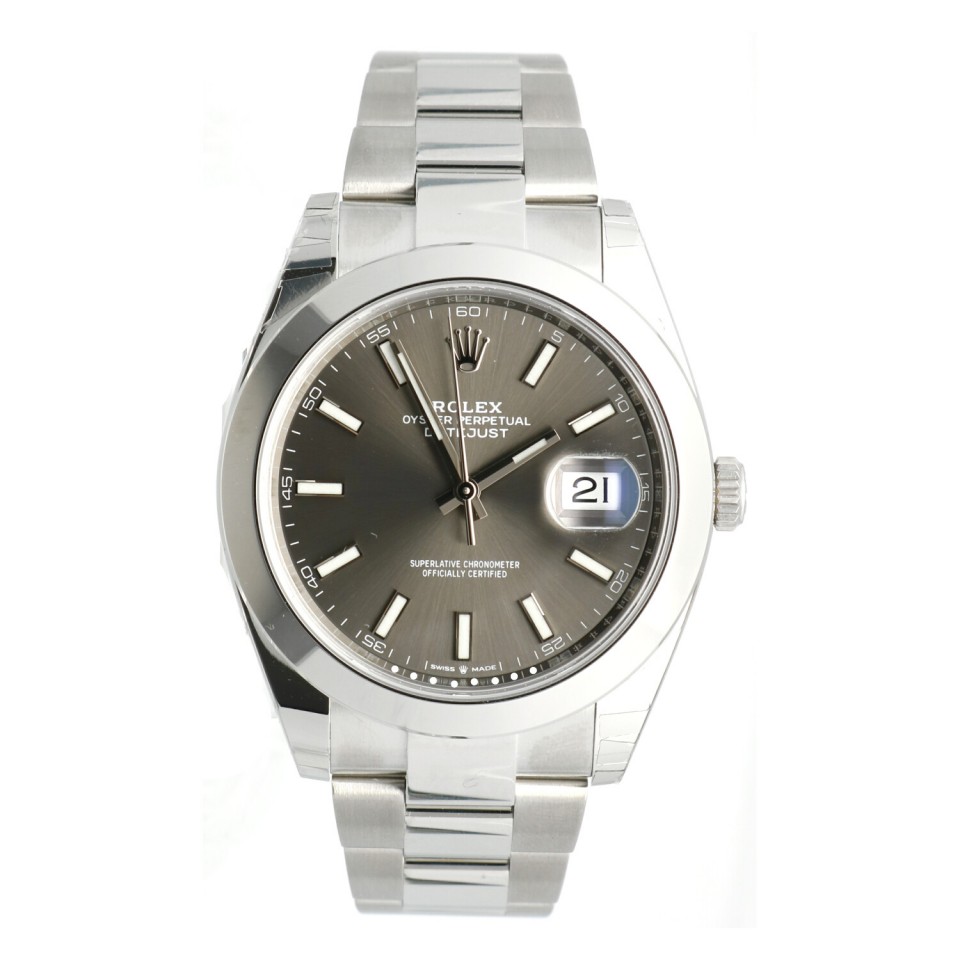 rolex datejust rhodium 41mm
