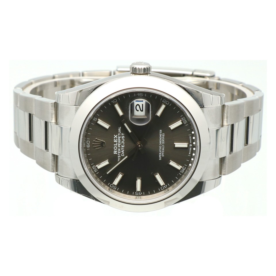 rolex datejust rhodium 41mm