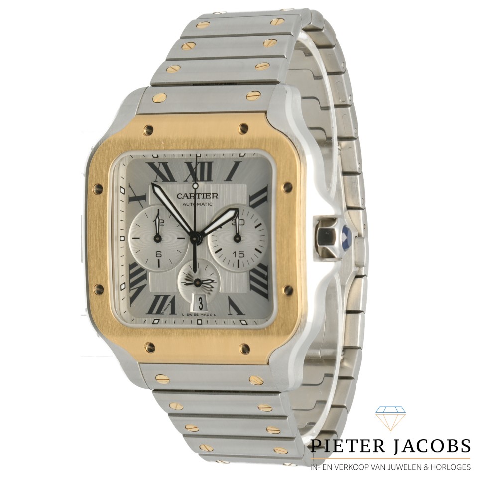Cartier Santos de Cartier goud/staal Ref. W2SA0008