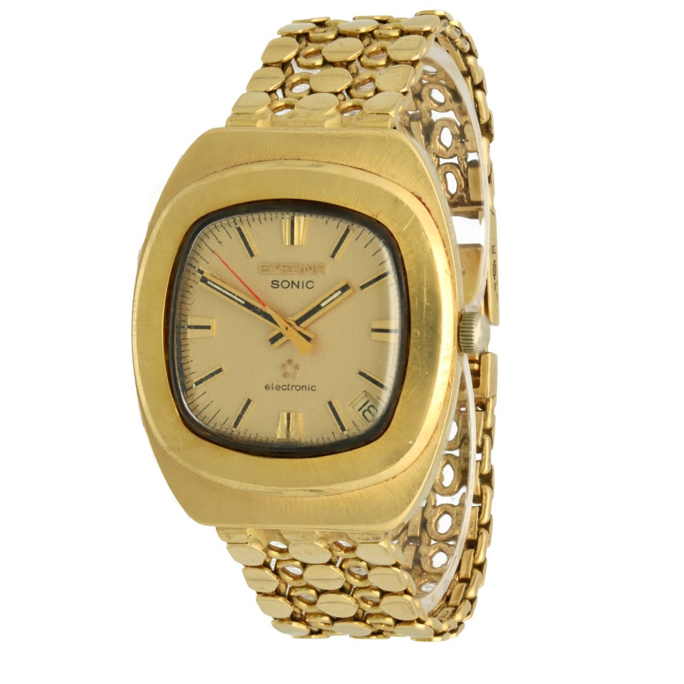 Eterna Sonic Electronic Vintage 18 K. Goud