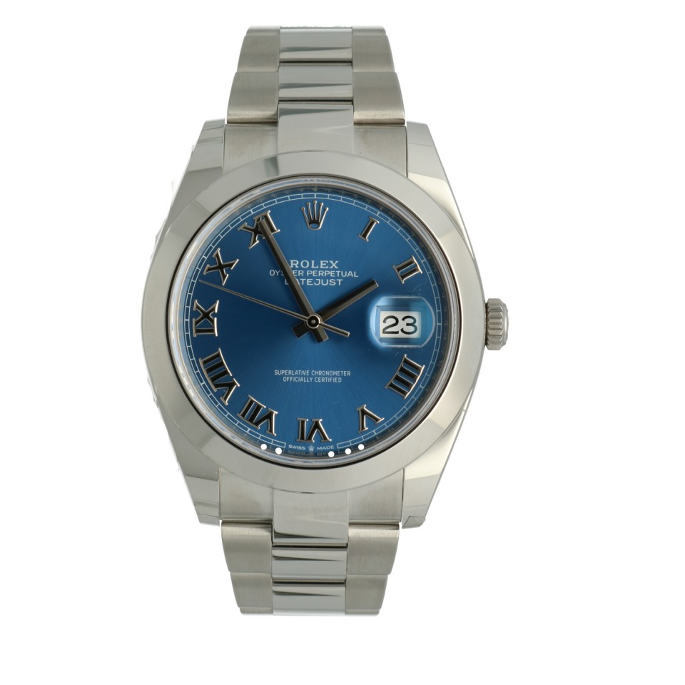 rolex datejust 41 blue 2020