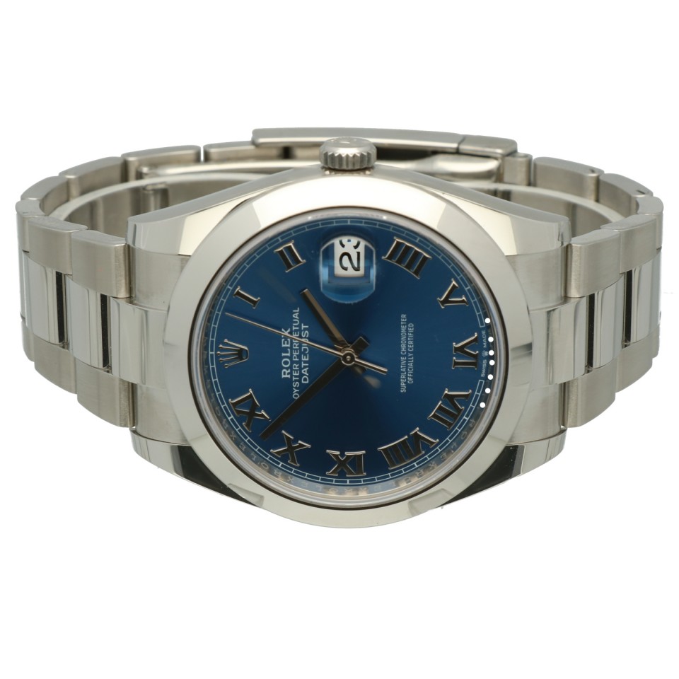 rolex datejust 41 blue index