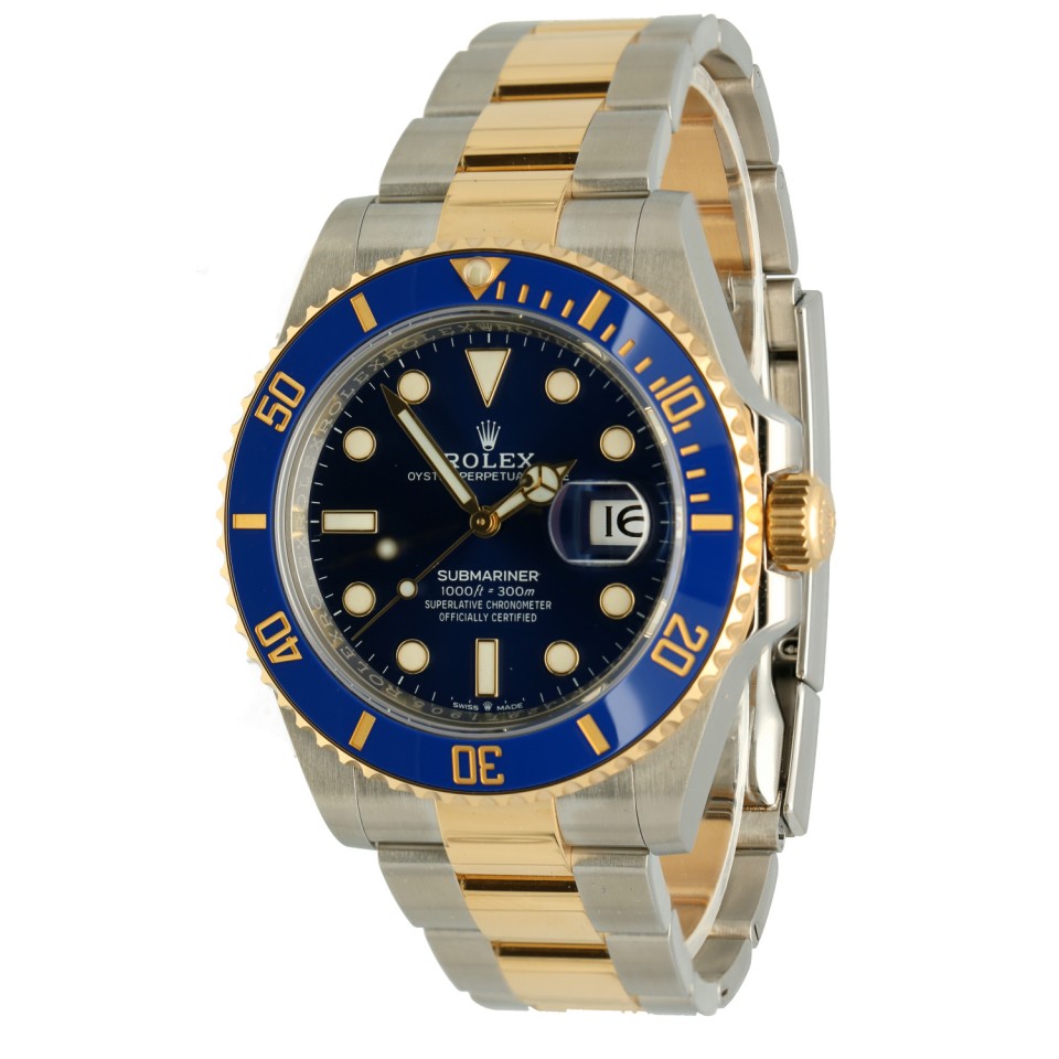Rolex Oyster Submariner Date Gold Steel Blue Dial 41 mm // NEW 2021 - Kleen  Edelmetalen