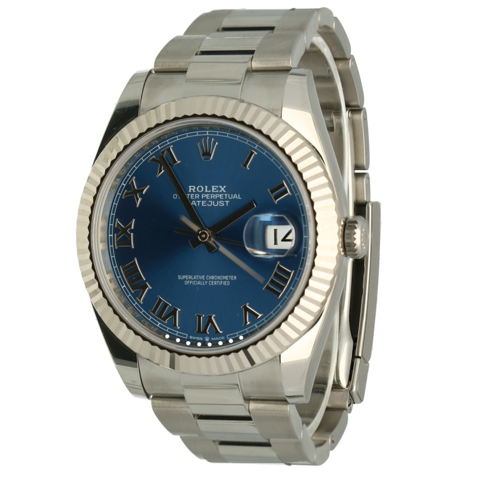 Rolex Datejust 41 Blue/Roman Index Ref.126334