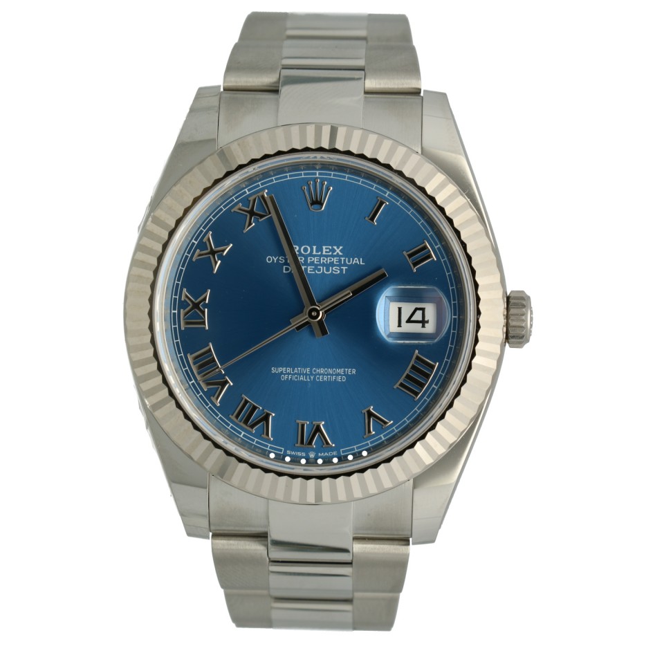 rolex datejust 41 blue index