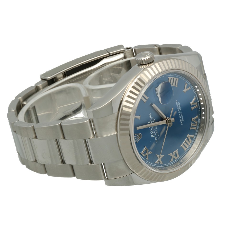 rolex datejust 41 blue index