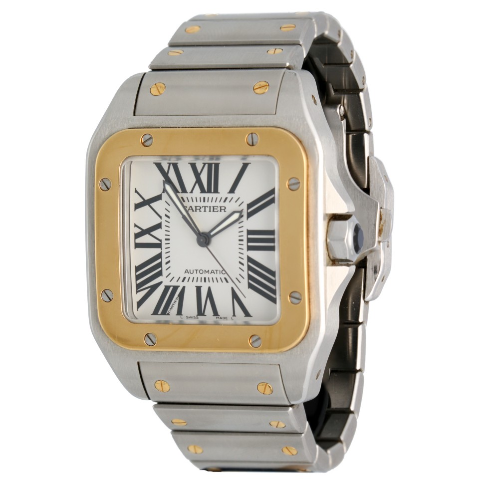 Cartier Santos 100 XL W200728G Goud/Staal