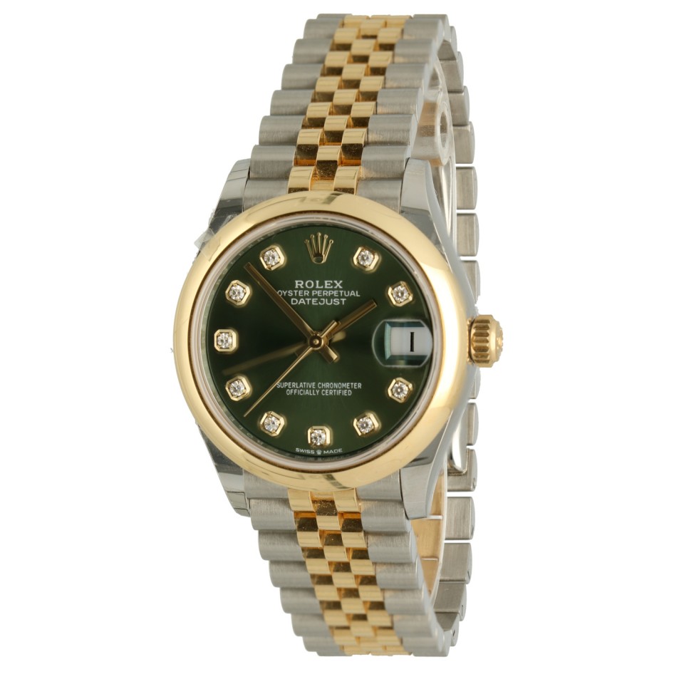 Rolex Datejust 31 Green/Diamond Dial Jubilee