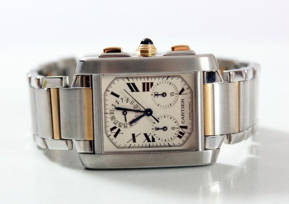 Cartier Tank Francaise Chronoflex Goud/Staal