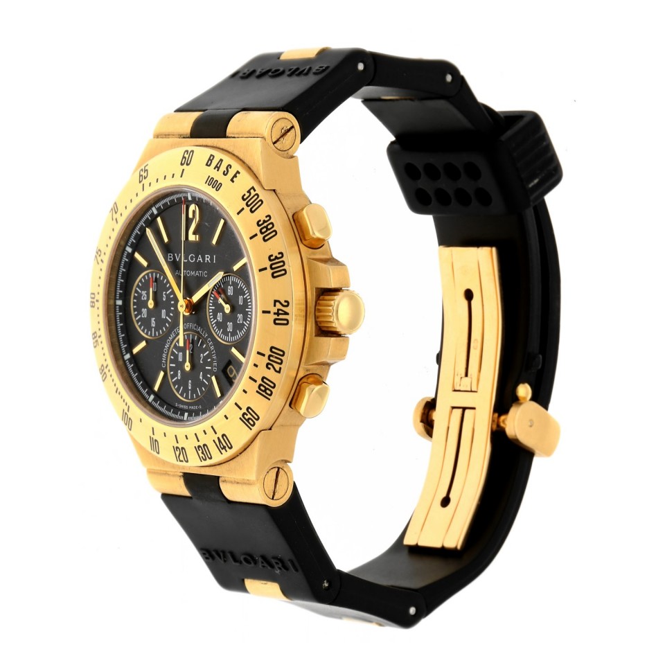 Bulgari Diagono Proffesional Chronograaf 18Krt. goud