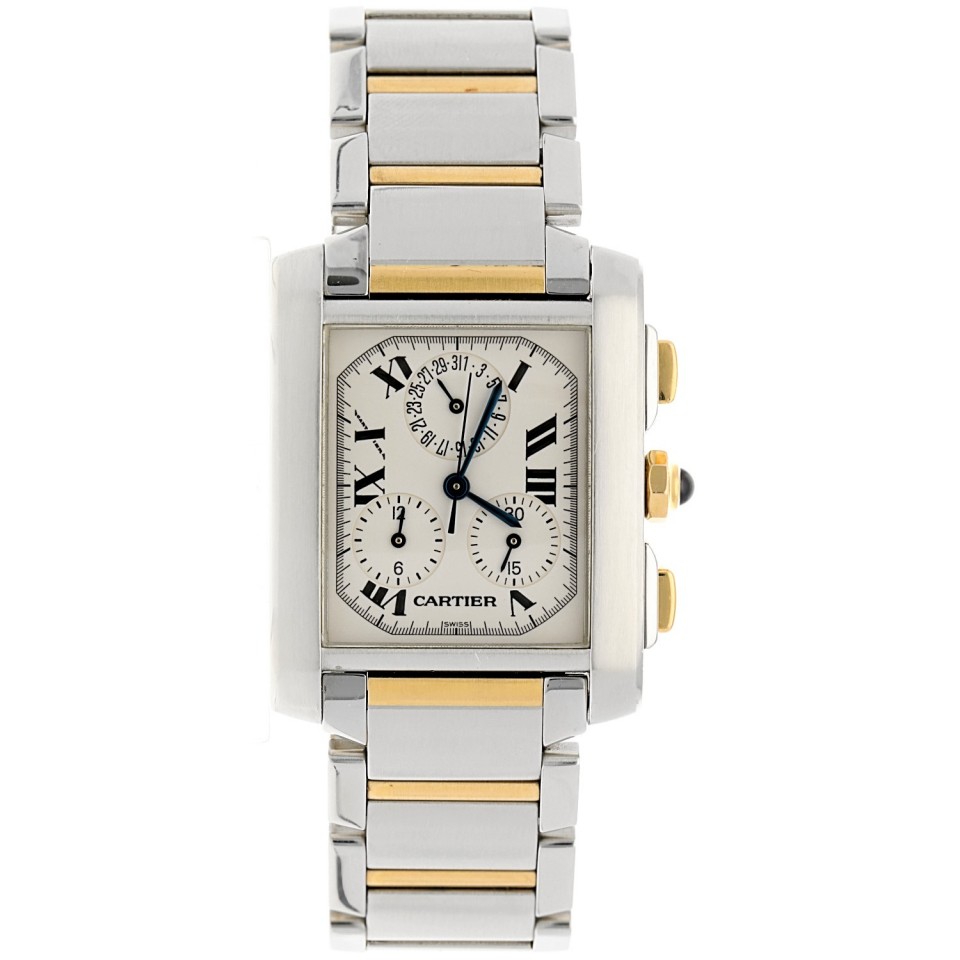 Cartier Tank FranÃ§aise Chronoflex goud/staal Ref. 2303
