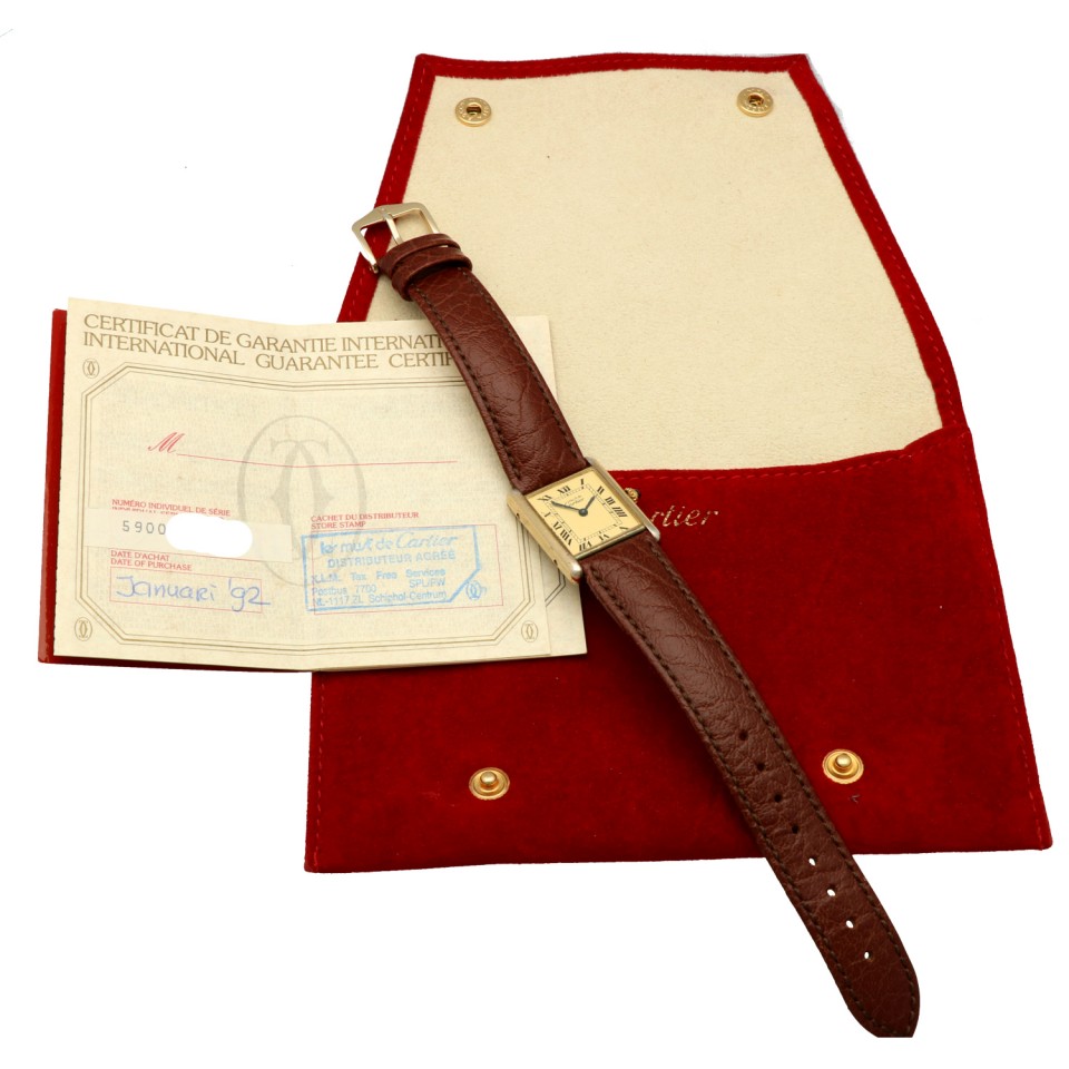 Cartier Tank Vermeil Quartz Ref. 590005