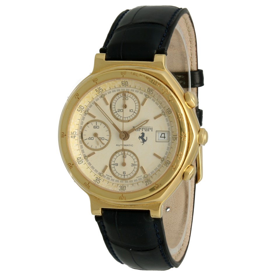 18 K. goud Ferrari By Cartier Chrono ''F40''
