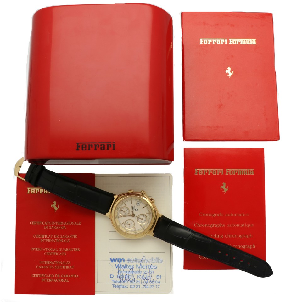 18 K. goud Ferrari By Cartier Chrono ''F40''