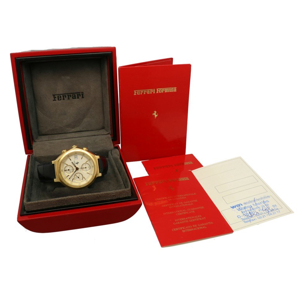 18 K. goud Ferrari By Cartier Chrono ''F40''