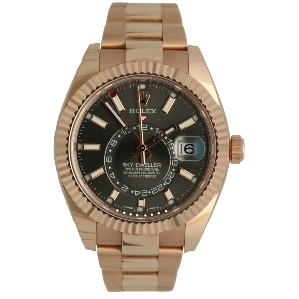 Rolex Sky-Dweller RosÃ© goud Rhodium Dial 2018 Full Set