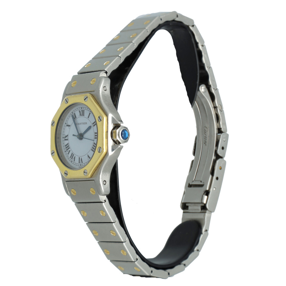 Cartier Santos Octagon Goud/Staal Ref.0907
