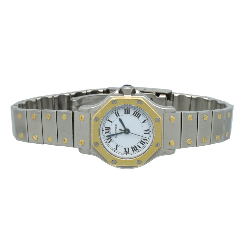 Cartier Santos Octagon Goud/Staal Ref.0907