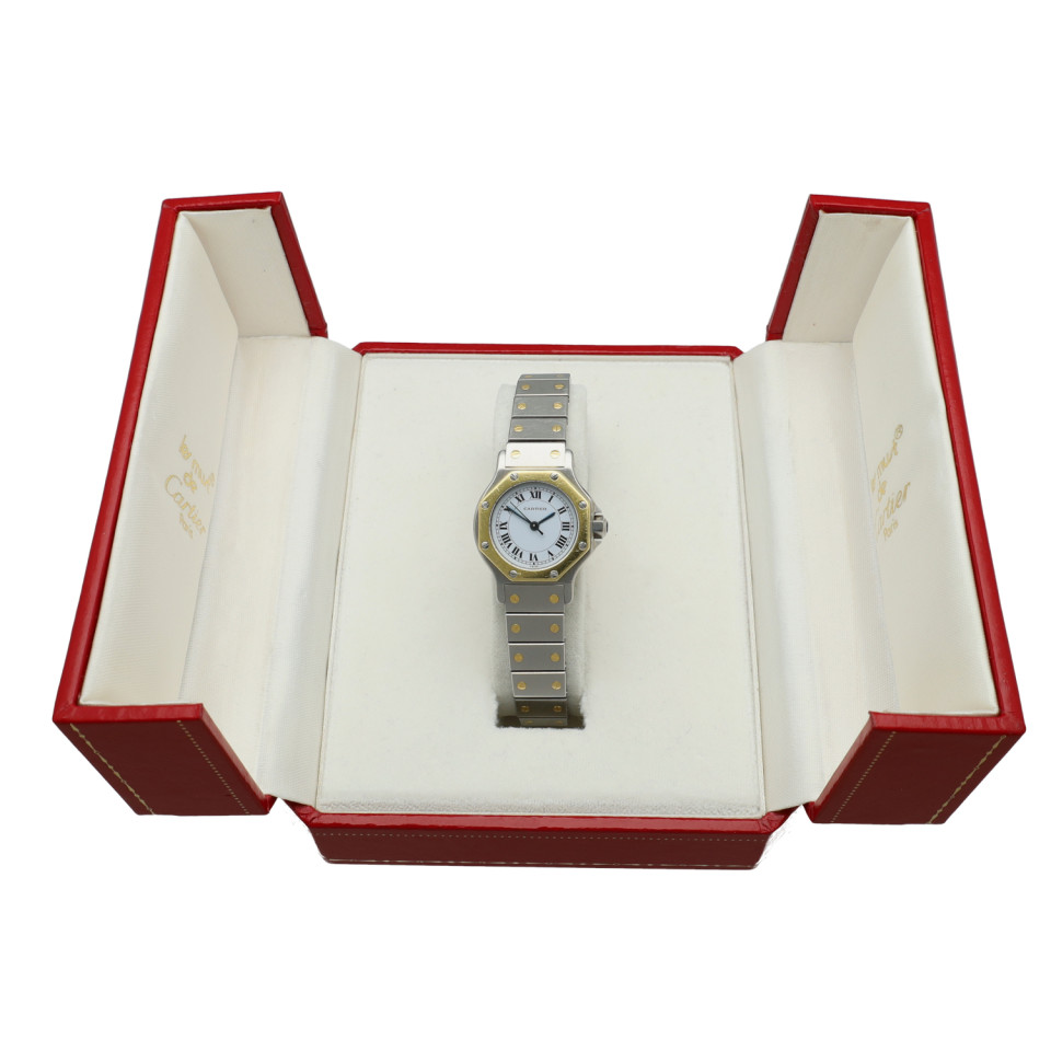 Cartier Santos Octagon Goud/Staal Ref.0907