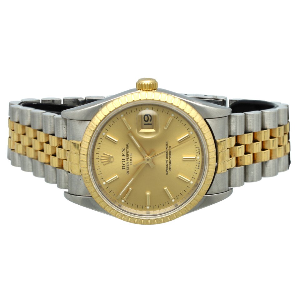 Rolex Oyster Perpetual Date 34mm Goud/Staal