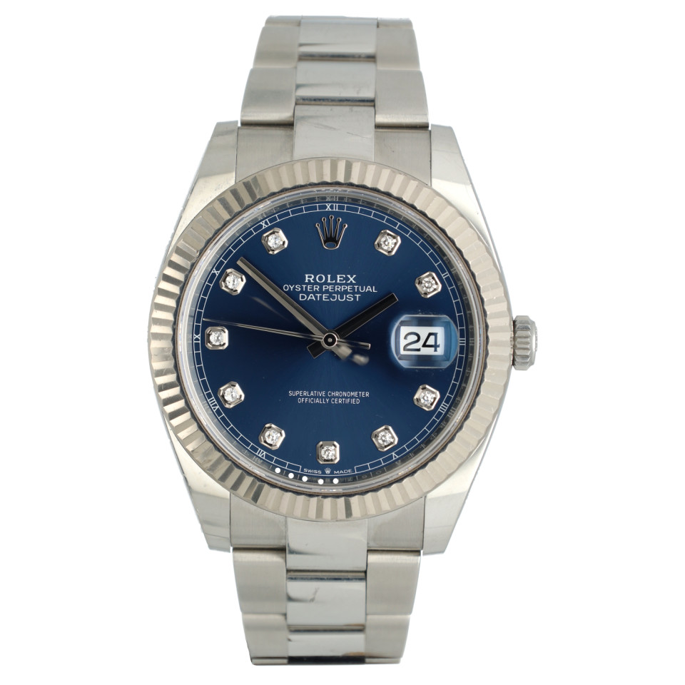 Rolex Datejust 41 Ref.126334 Blue/Diamonds