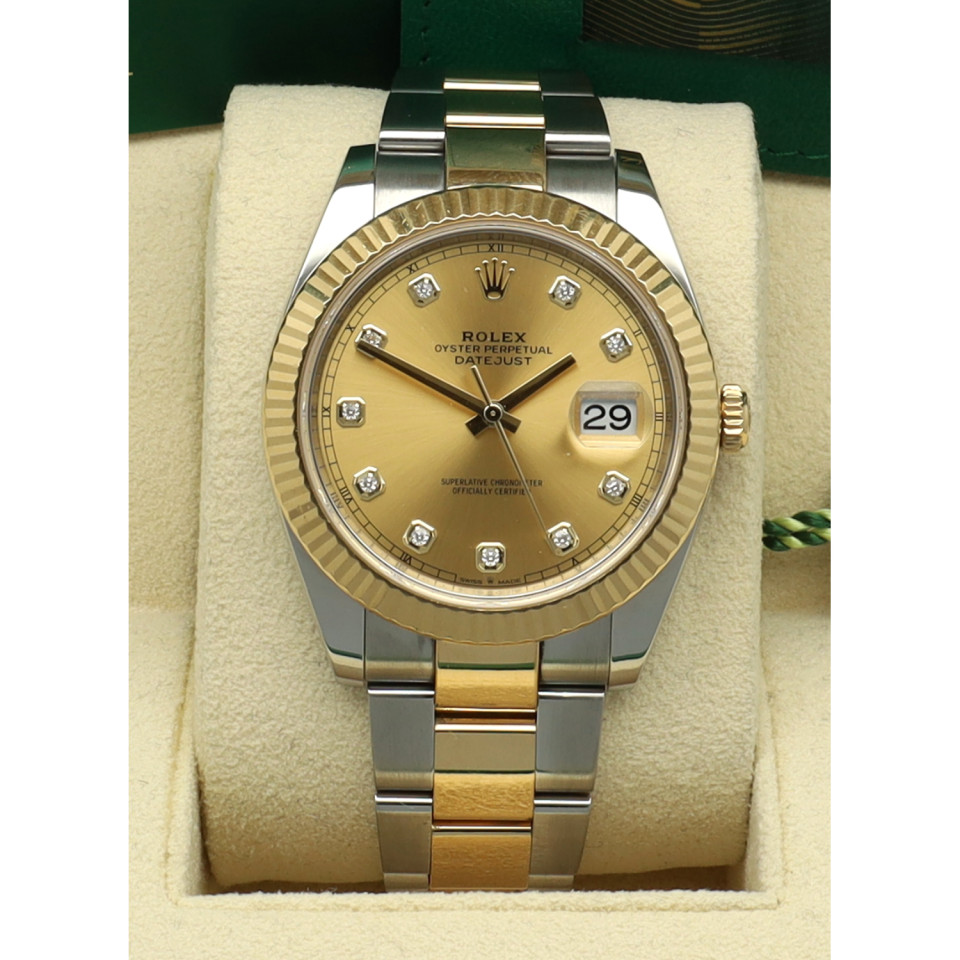 Rolex Datejust 41 Champagne/Diamond index Ref. 126333