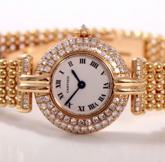 Cartier Rivoli Dames Horloge 18 Krt. goud met briljant