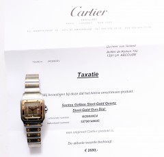 Cartier Santos Galbee Goud/Staal.