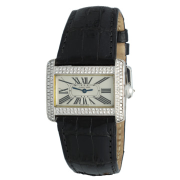 18 Krt. witgoud Cartier Tank Divan Diamonds