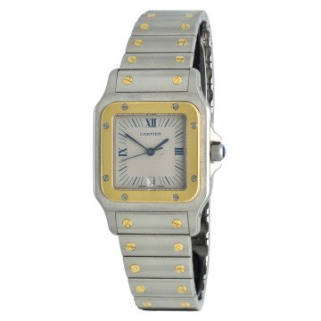 Cartier Santos Galbee Goud/Staal 187901