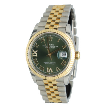 Rolex Datejust 36 Green/Roman Diamond Ref. 126233