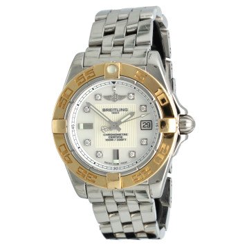 Breitling Galactic 32 Goud/Staal Parelmoer/Diamant